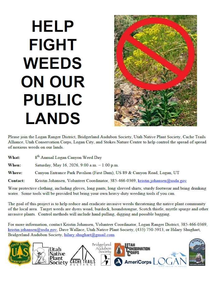 Click for more details 8th Annual Logan Canyon Weed Day