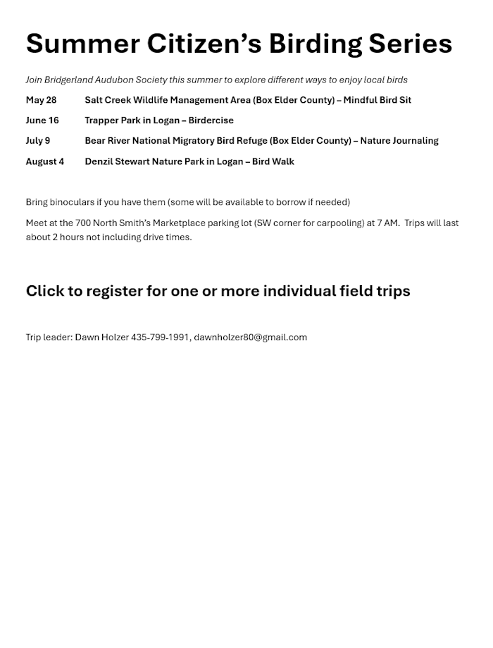 Click for more details Citizen’s Birding Series